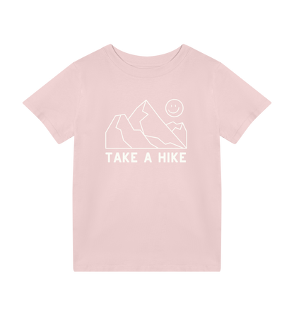 'Take A Hike' Kids Tee - Soft Pink