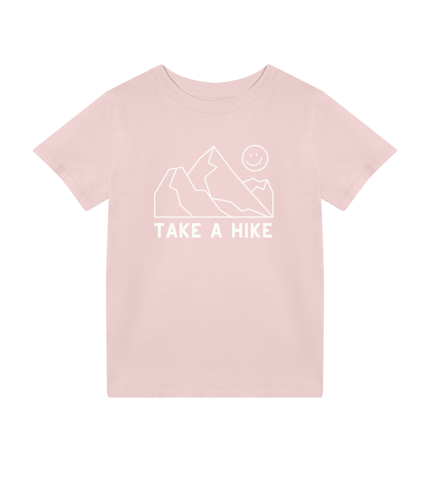'Take A Hike' Kids Tee - Soft Pink