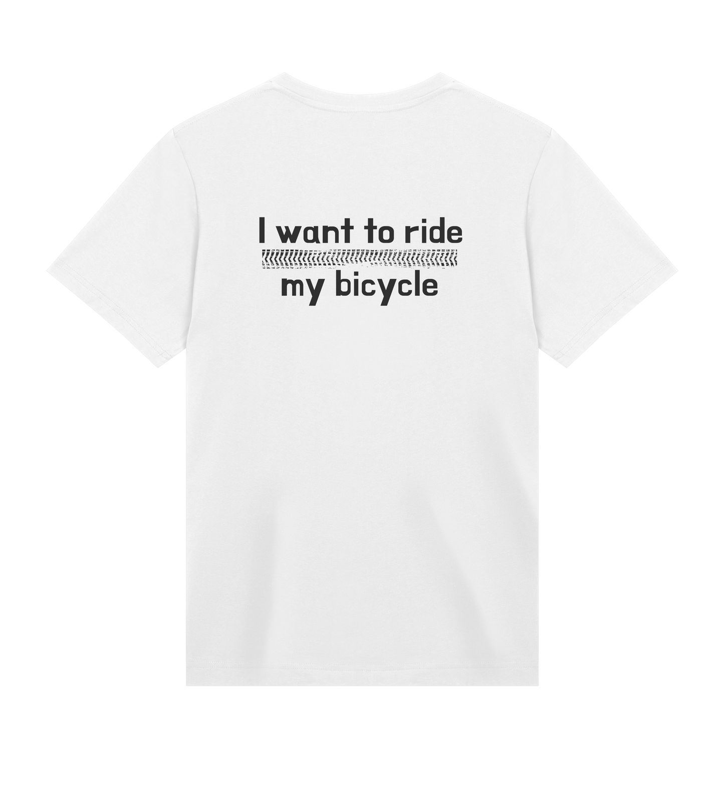 'I want to ride my bicycle' Men's Regular Tee - White